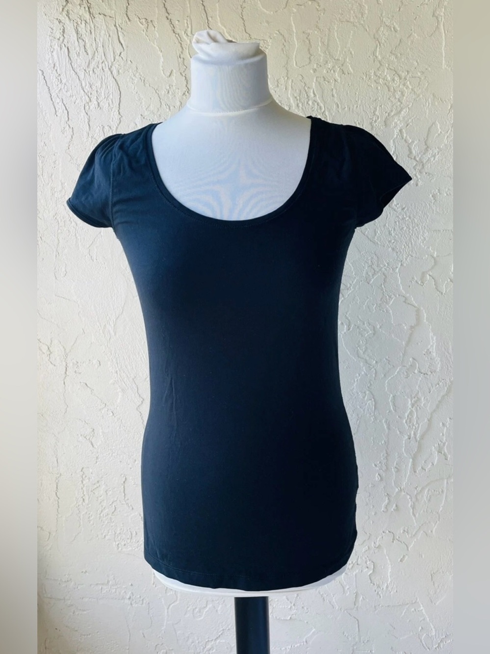 Orsay Women Tee Shirt S Black Short Sleeves Stretch Casual Gothic Basic